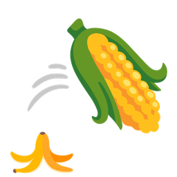 ear of corn and banana