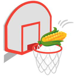 ear of corn and basketball