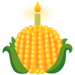 ear of corn and birthday cake