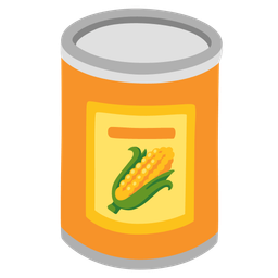 ear of corn and canned food
