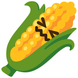 ear of corn and confounded face