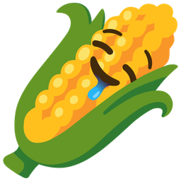 ear of corn and drooling face