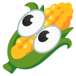 ear of corn and eyes