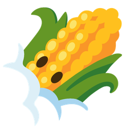 ear of corn and face in clouds