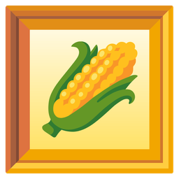 ear of corn and framed picture