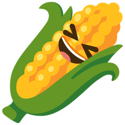 Ear of corn and Grinning squinting face