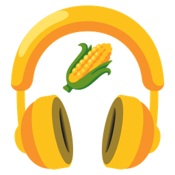 ear of corn and headphone