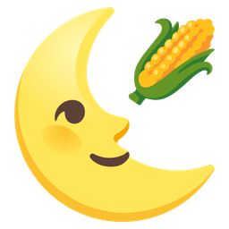 ear of corn and last quarter moon face