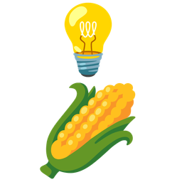 ear of corn and light bulb