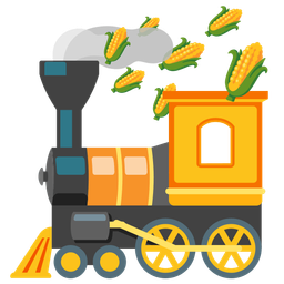 ear of corn and locomotive