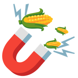 ear of corn and magnet