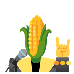 ear of corn and microphone