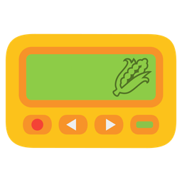 ear of corn and pager