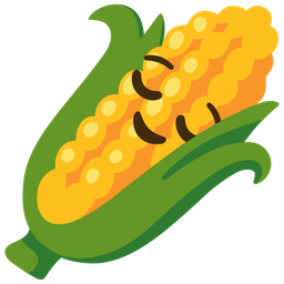 ear of corn and relieved face