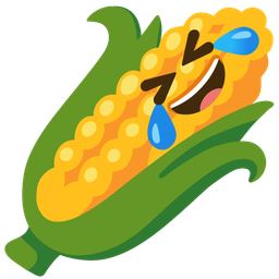 Ear of corn and Rolling on the floor laughing