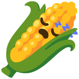 ear of corn and sleeping face