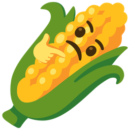 ear of corn and thinking face