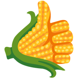 ear of corn and thumbs up