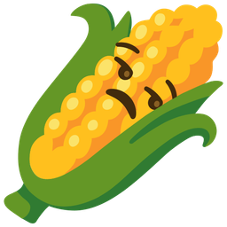 ear of corn and unamused face