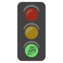 ear of corn and vertical traffic light
