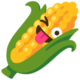 Ear of corn and Winking face with tongue