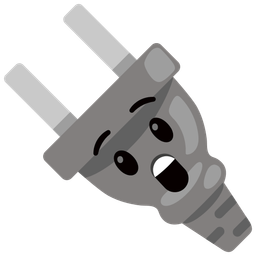 Electric plug and Astonished face