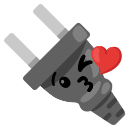 Electric plug and Face blowing a kiss