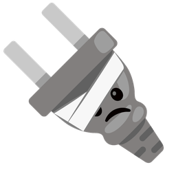 Electric plug and Face with head-bandage