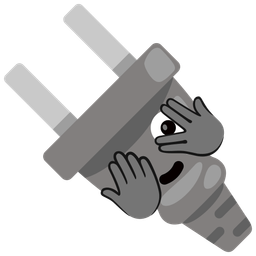 Electric plug and Face with peeking eye