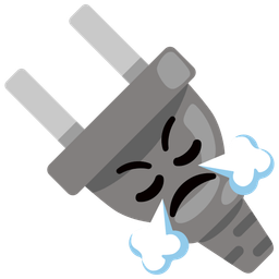 Electric plug and Face with steam from nose