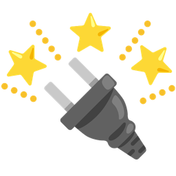 Electric plug and Glowing star