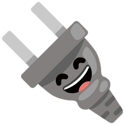 Electric plug and Grinning face with smiling eyes