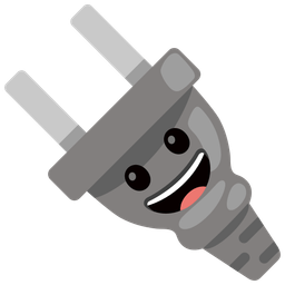 Electric plug and Grinning face