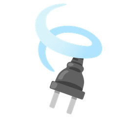 Electric plug and Leaf fluttering in wind