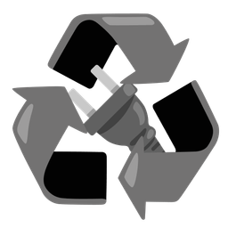 Electric plug and Recycling symbol