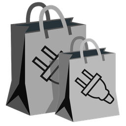 Electric plug and Shopping bags