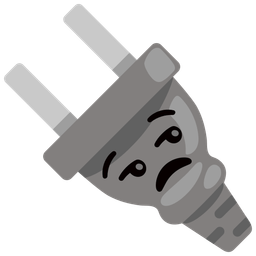 Electric plug and Unamused face