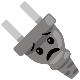 Electric plug and Worried face