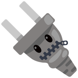 Electric plug and Zipper-mouth face