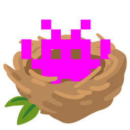 empty nest and alien monster