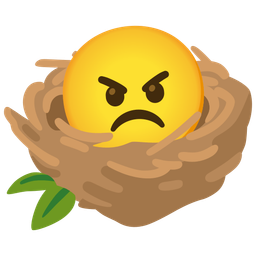 empty nest and angry face