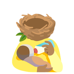 empty nest and baby bottle