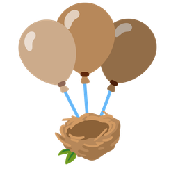 empty nest and balloon