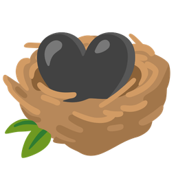 empty nest and black heart