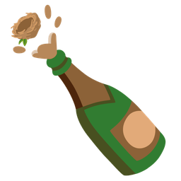 empty nest and bottle with popping cork