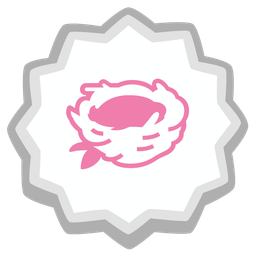 empty nest and fish cake with swirl