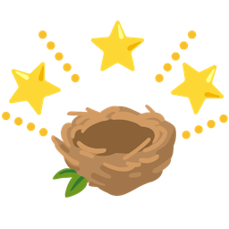 empty nest and glowing star