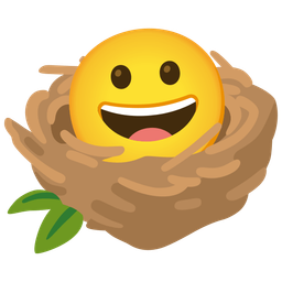 Empty nest and Grinning face