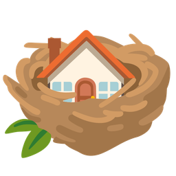 empty nest and house