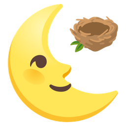 empty nest and last quarter moon face